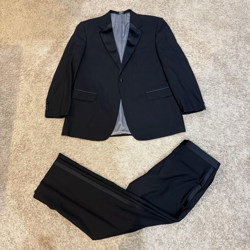 Men's Black Tuxedo Jacket and Trousers